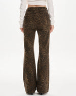 leopard print flare jeans boogzel clothing