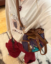 hippie aesthetic patchwork handbag boogzel clothing