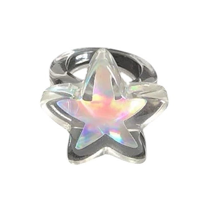 holographic star ring boogzel clothing