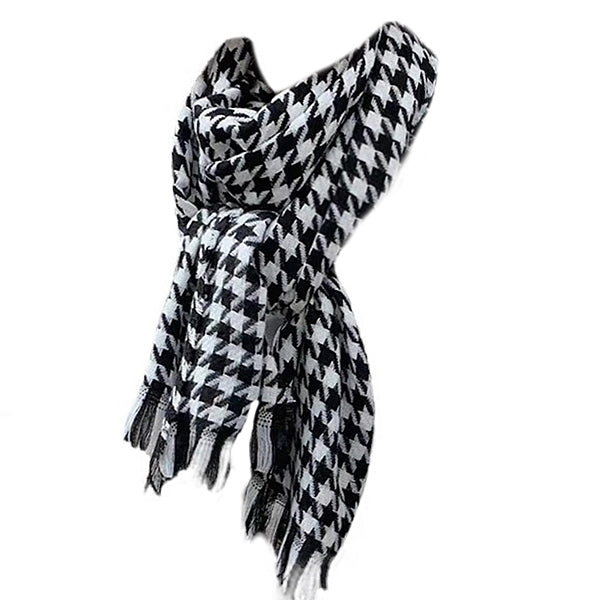 houndstooth knit scarf boogzel clothing