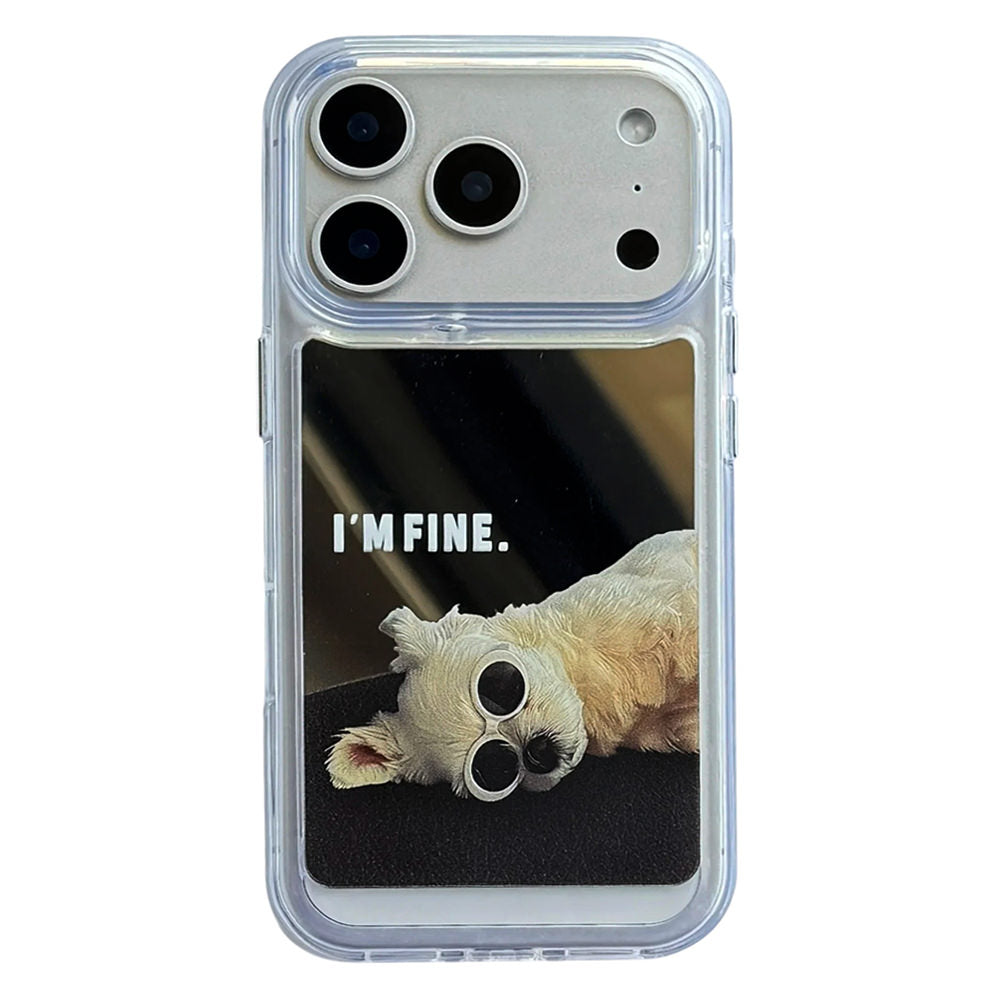 i  am fine dog meme iphone case boogzel clothing