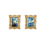 Oil Painting Impressionism Earrings boogzel clothing