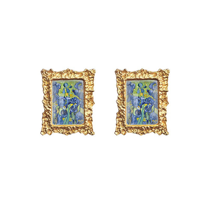 Oil Painting Impressionism Earrings boogzel clothing