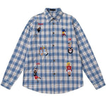 indie aesthetic embroidered plaid shirt boogzel clothing