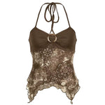 indie aesthetic lace halter top boogzel clothing