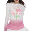 indie flower gradient knit top boogzel clothing