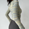 indie flower striped long sleeve top boogzel clothing