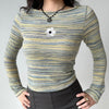 indie flower striped long sleeve top boogzel clothing
