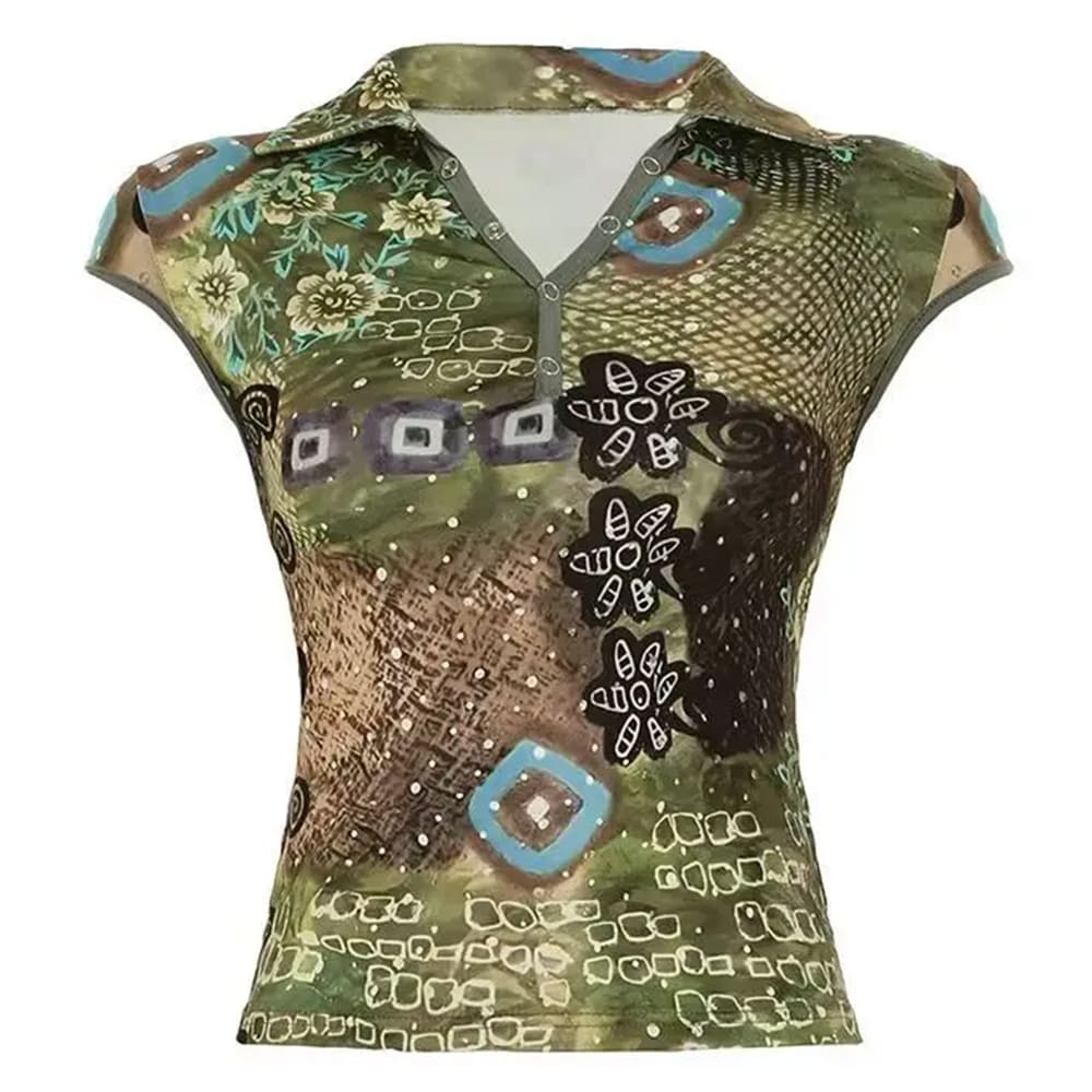 indie flower fitted shirt boogzel clothing