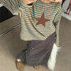 indie aesthetic star striped long tee boogzel clothing