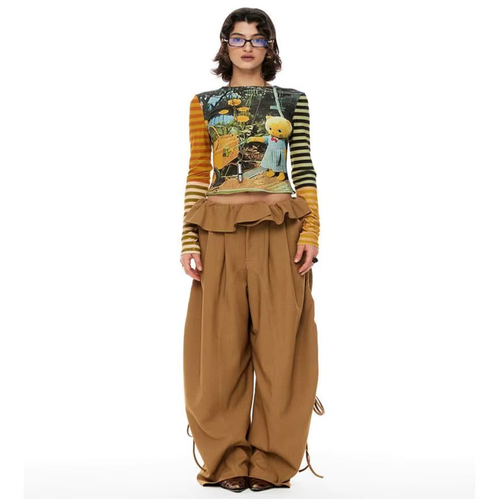 indie liminal cat striped long sleeve top boogzel clothing
