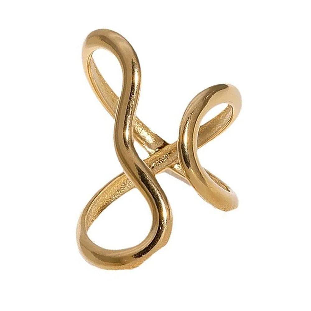 infinity twist oversized ring boogzel clothing