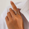 infinity twist oversized ring boogzel clothing