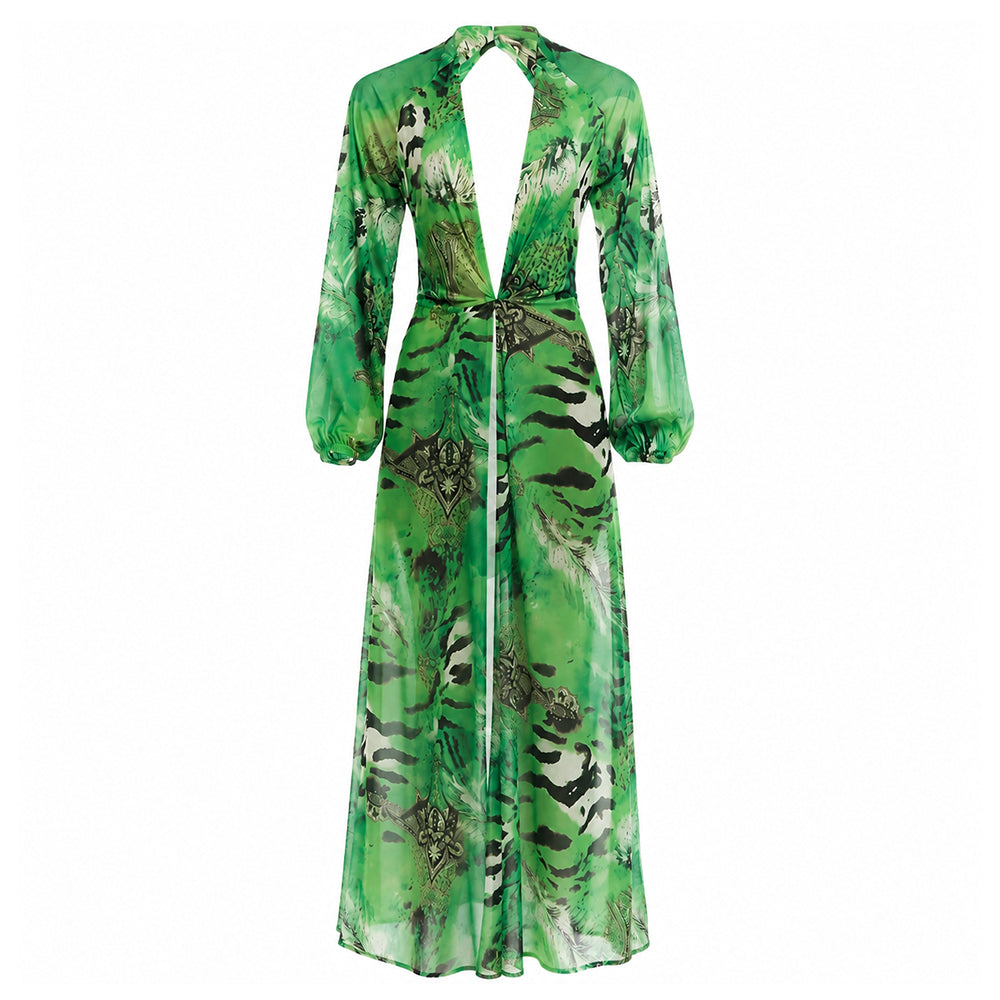 jungle muse green maxi dress boogzel clothing