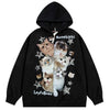 kitten print oversized hoodie boogzel clothing