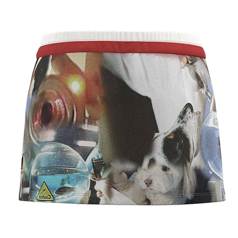 kitten print y2k mini skirt boogzel clothing