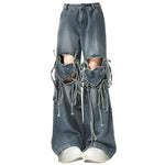 knee heart denim pants boogzel clothing