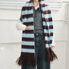 knit mocha blue scarf boogzel clothing
