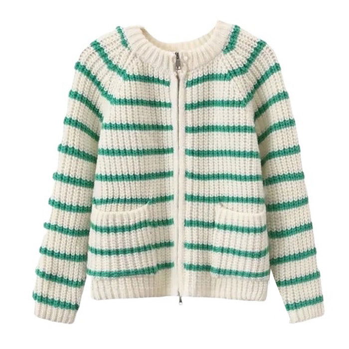 knit striped cardigan boogzel clothing