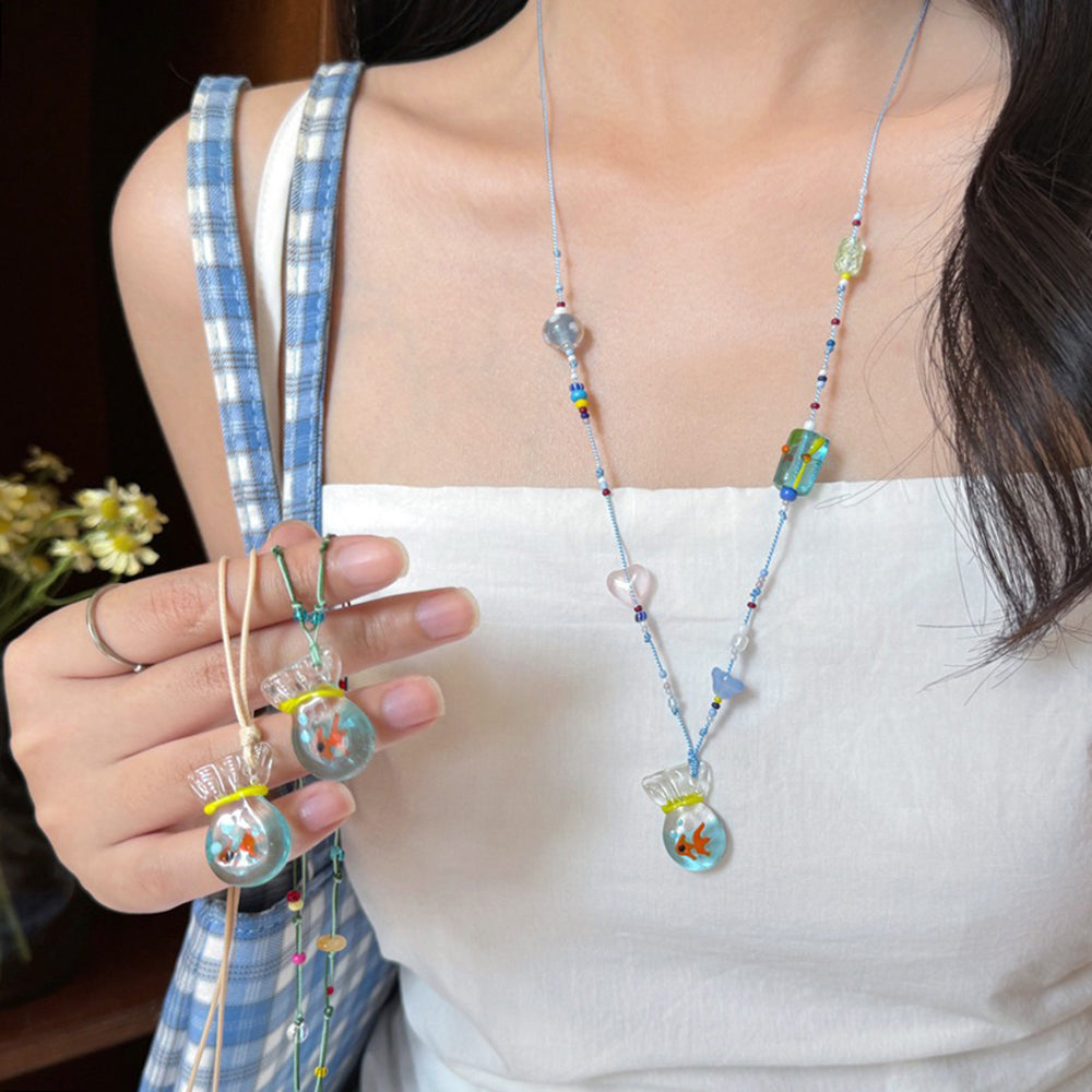 koi fish pendant necklace boogzel clothing