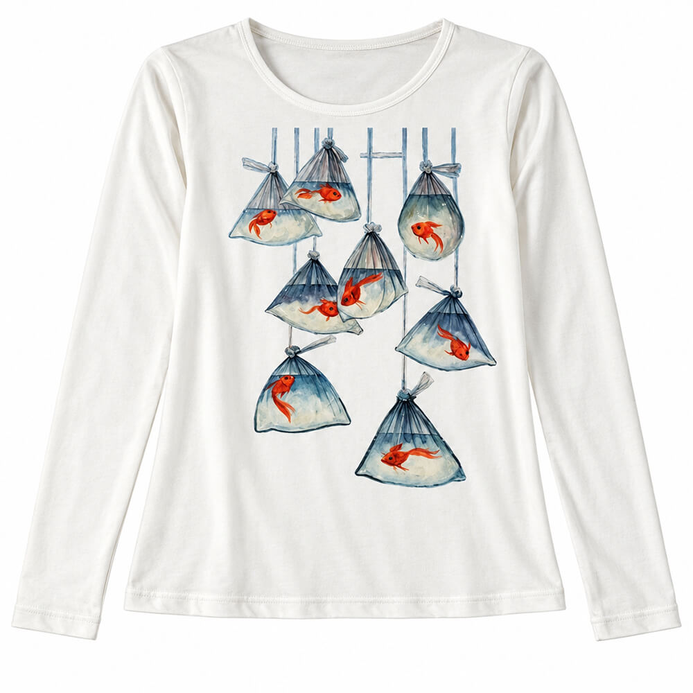 koi fish graphic long sleeve top boogzel clothing