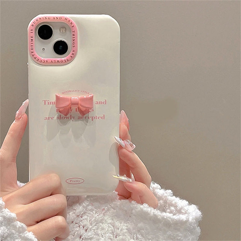 korean aesthetic bow iphone case boogzel clothing