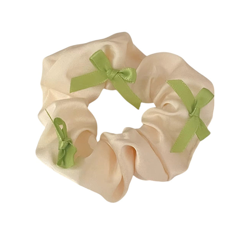 korean style bows satin scrunchie boogzel clothing