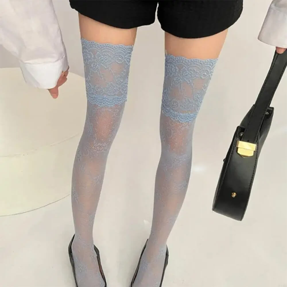Lace Stocking Pattern Lace Pattern Stockings | Preppy Accessories – Boogzel Clothing