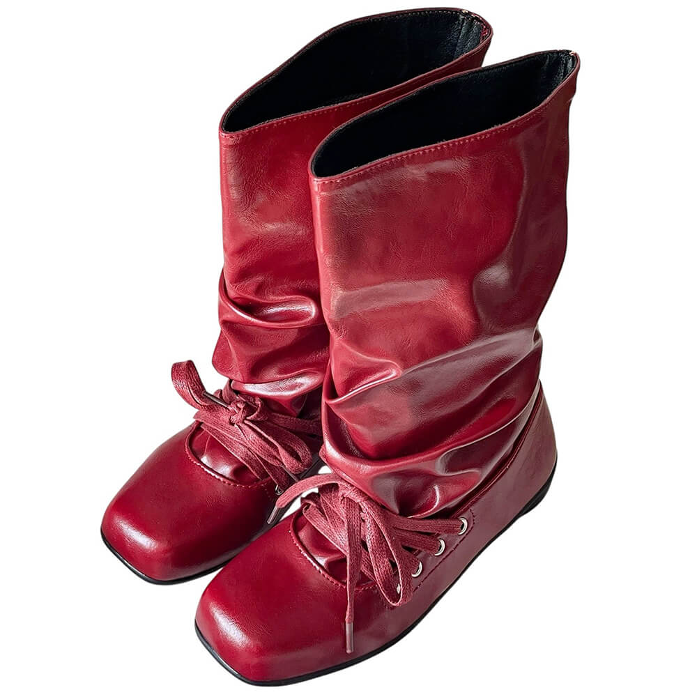 lace up slouch boots boogzel clothing