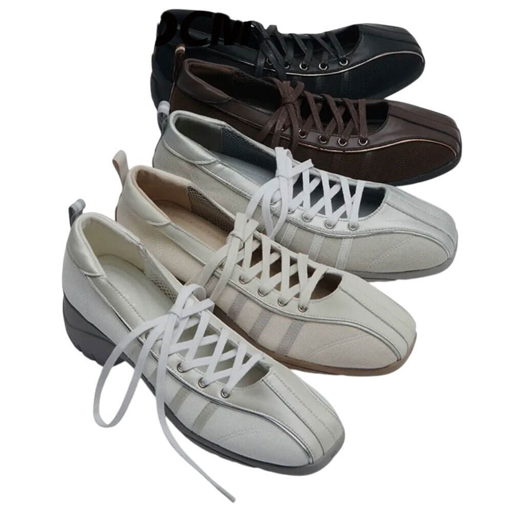lace up ballet heeled sneakers boogzel clothing