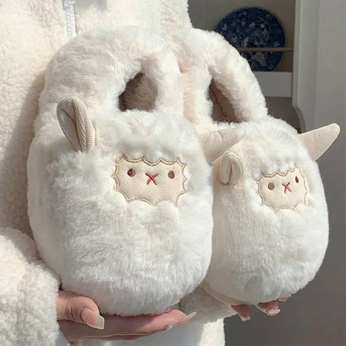 lamb fluffy slippers boogzel clothing