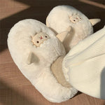 lamb fluffy slippers boogzel clothing