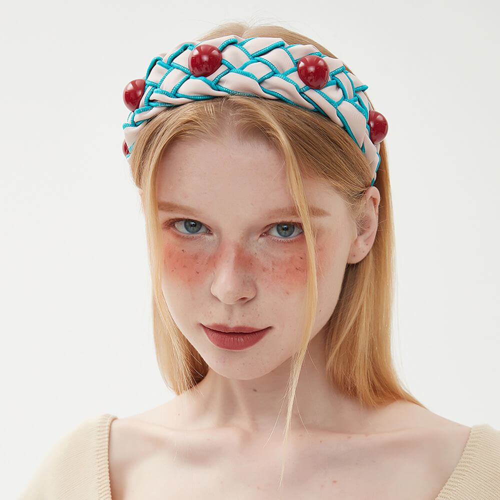 lattice puffy headband boogzel clothing