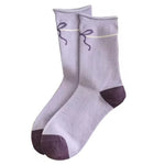 lavender bow socks boogzel clothing