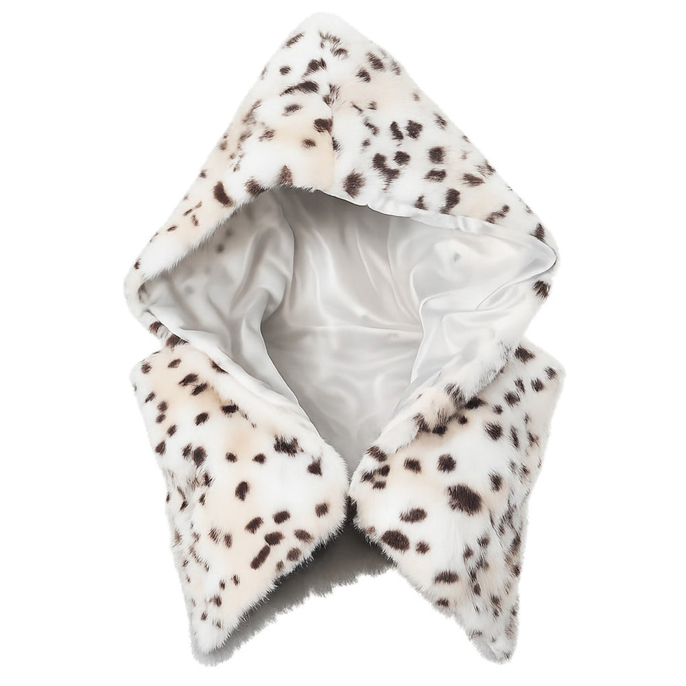 leopard print faux fur hooded vest boogzel clothing