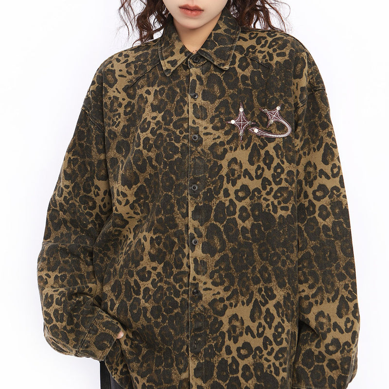 leopard print oversized jacket boogzel clothing