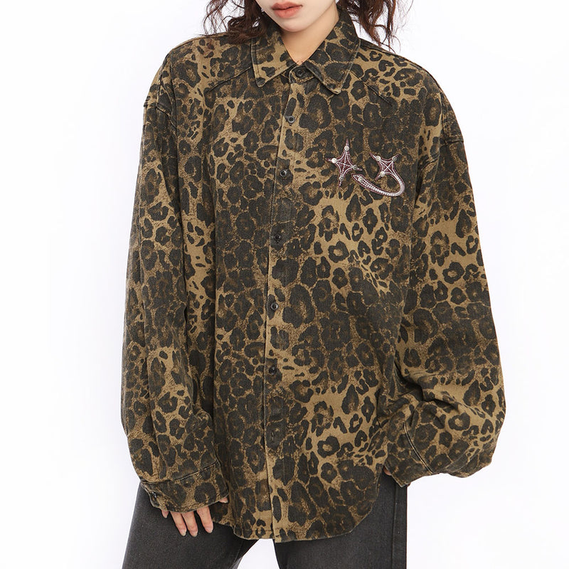 leopard print oversized jacket boogzel clothing