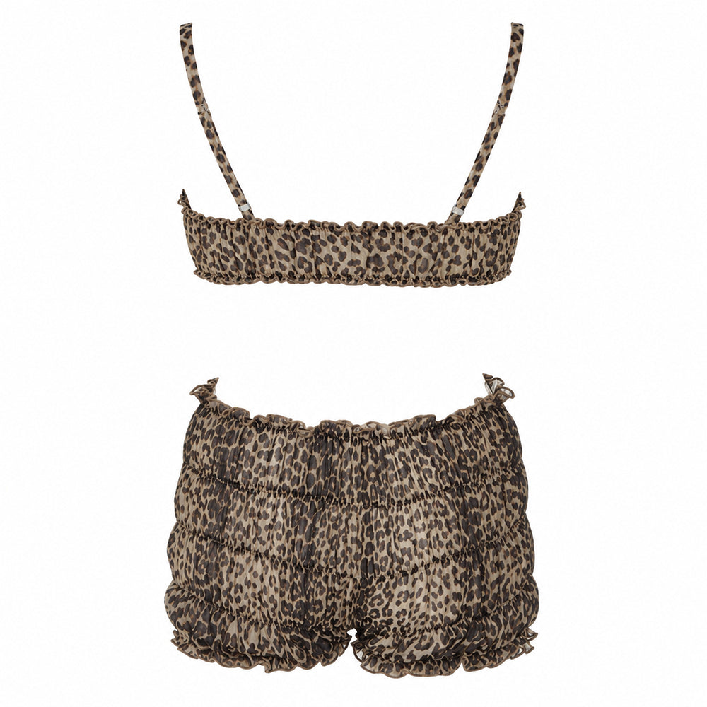 leopard print top and shorts co-ord set boogzel clothing