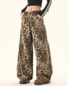 leopard print wide-leg pants boogzel clothing