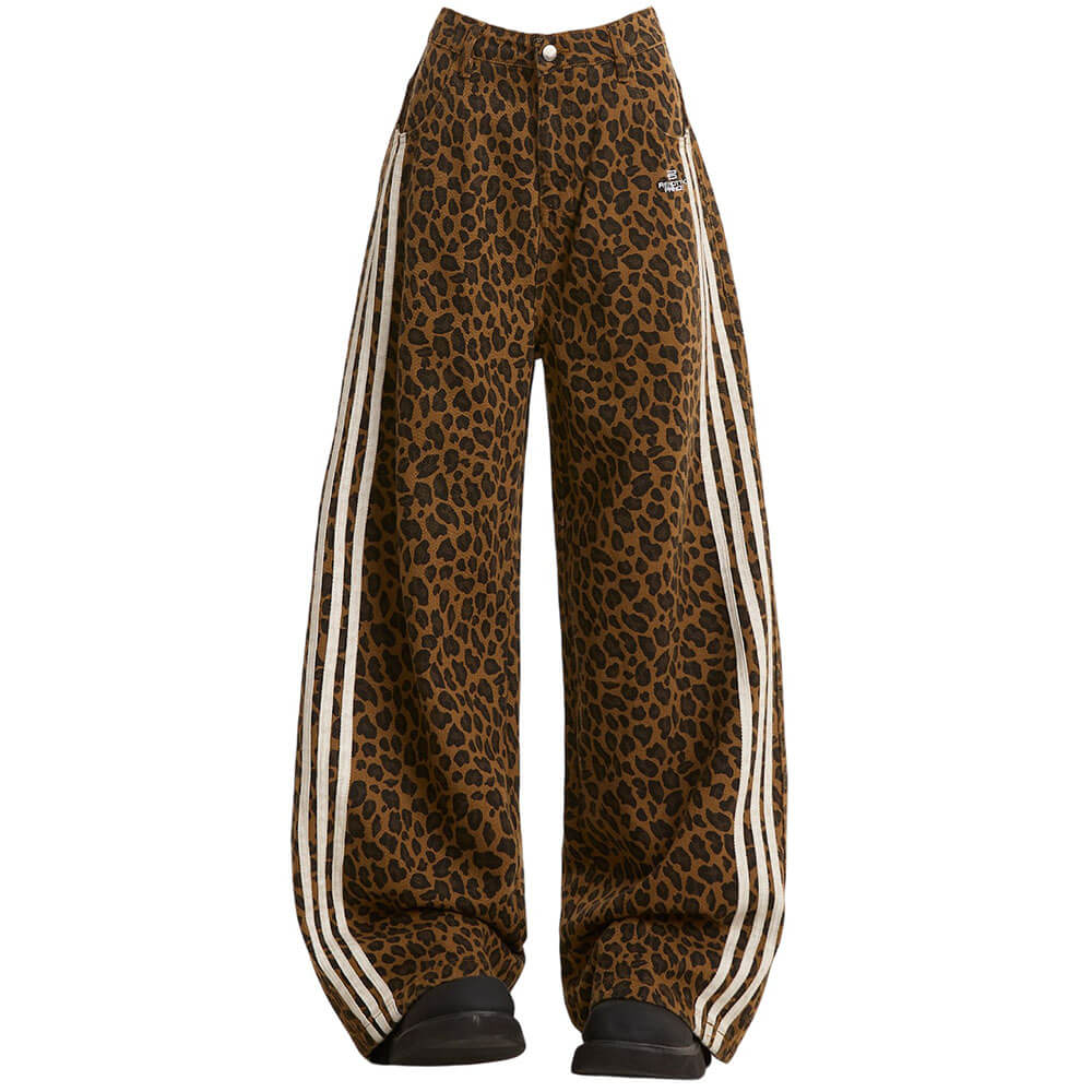 leopard print wide leg pants boogzel clothing