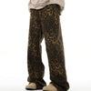 leopard wide-leg jeans boogzel clothing