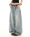 light blue distressed baggy jeans boogzel clothing