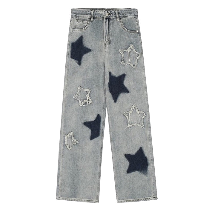 Light Blue Star Jeans | BOOGZEL CLOTHING – Boogzel Clothing