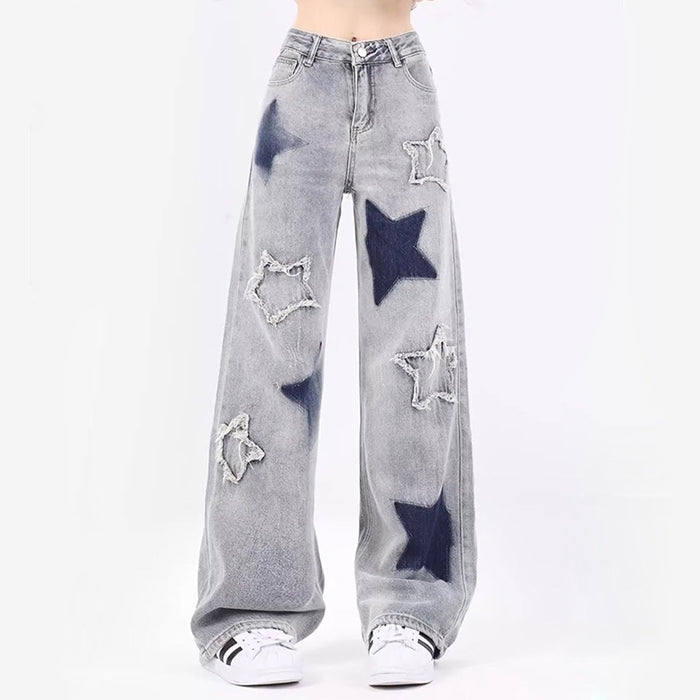 Light Blue Star Jeans | BOOGZEL CLOTHING – Boogzel Clothing