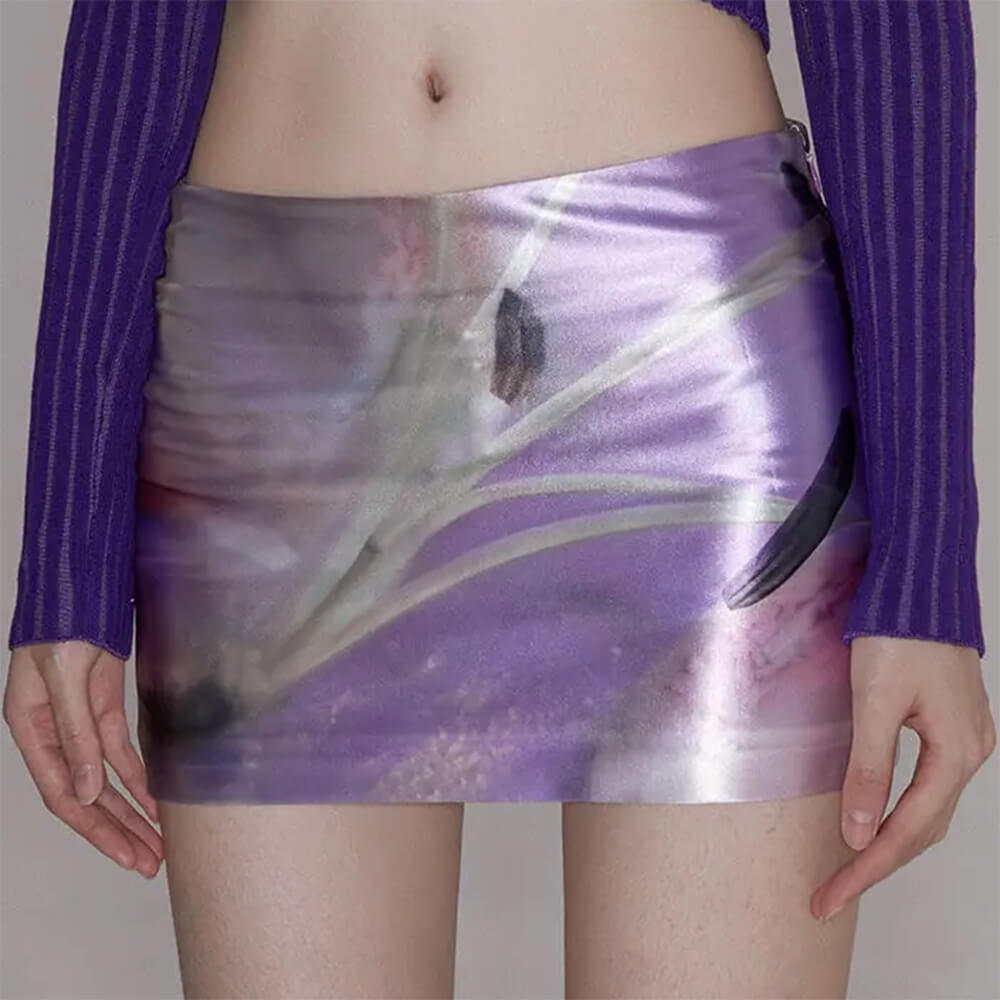 lily flower mini skirt boogzel clothing