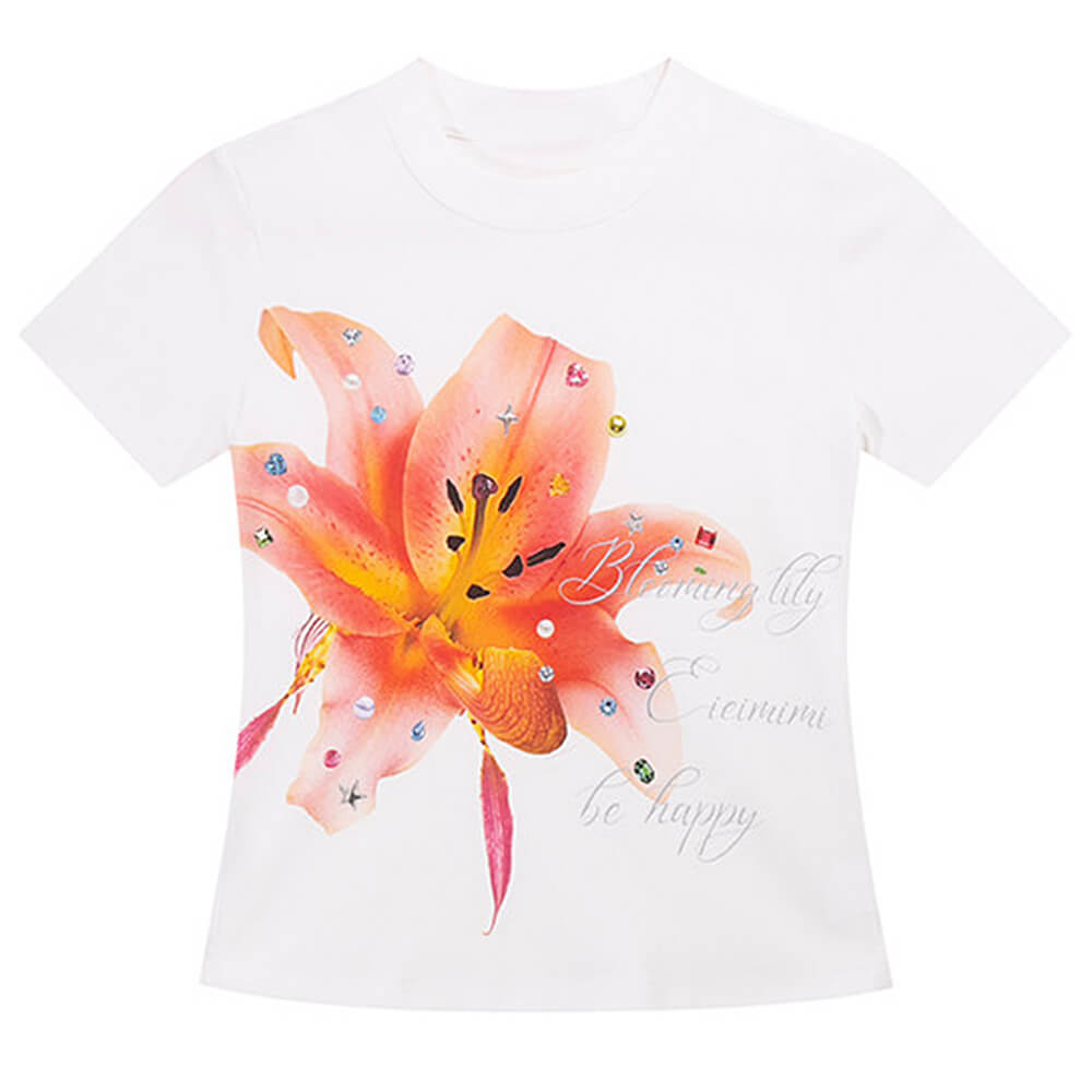 lily print baby t-shirt boogzel clothing