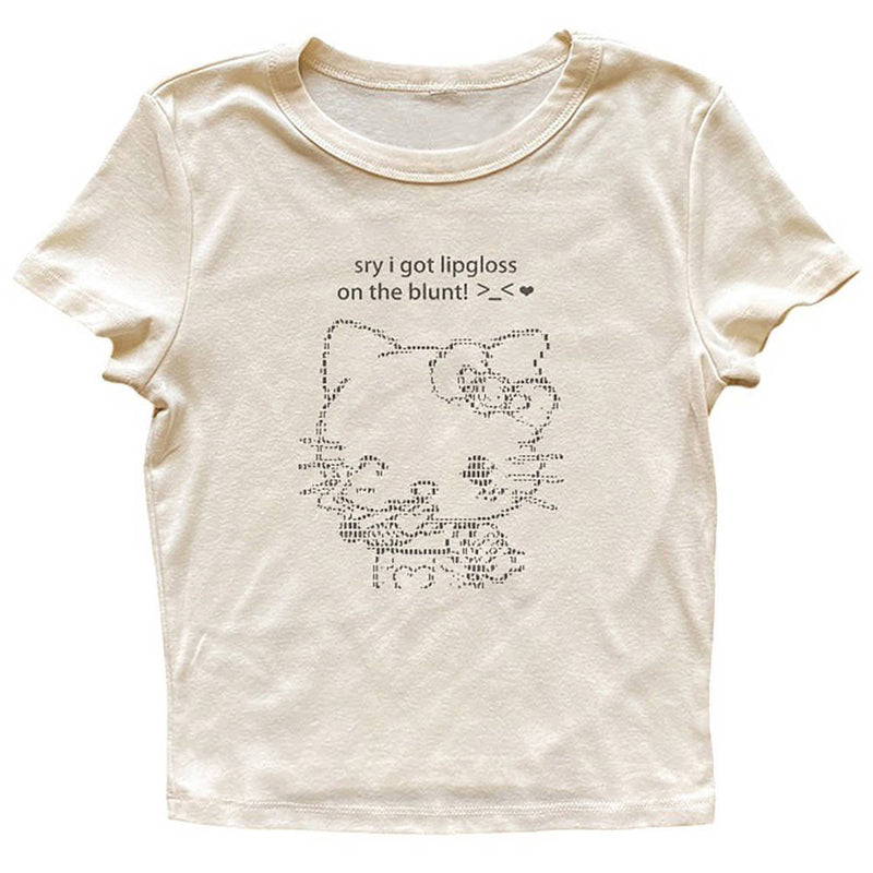 melt the lady　kitty tops Lipgloss Kitty Crop Top | Aesthetic Clothes – Boogzel Clothing