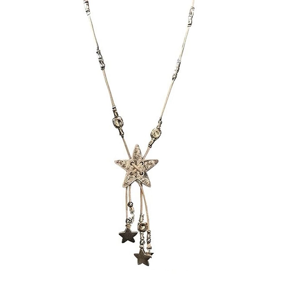 long star charm necklace boogzel clothing