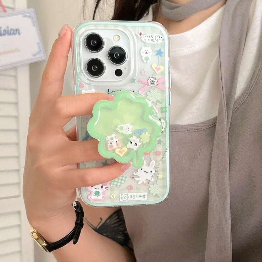 lucky jelly clover phone holder boogzel clothing