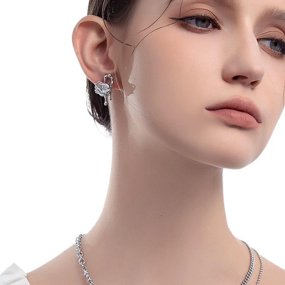 melted heart earrings boogzel clothing